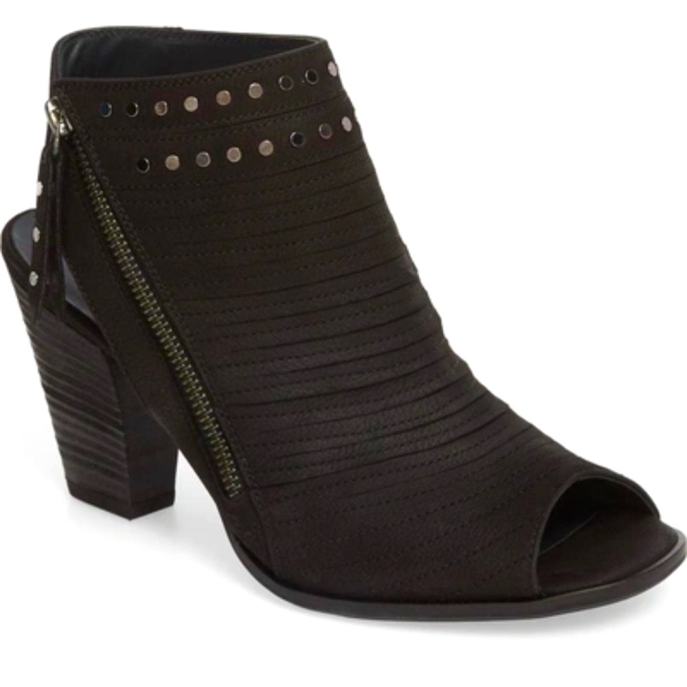 Paul Green Shoes Sydney Dark Nubuck Heel‎ Nubuck Sandals Peep Toe Sz US 10 NWOB